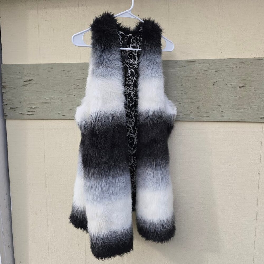 Melissa McCarthy Seven Vest /Ombre Dip Dye Faux Fur Vest  XXL  2XL